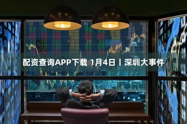 配资查询APP下载 1月4日丨深圳大事件
